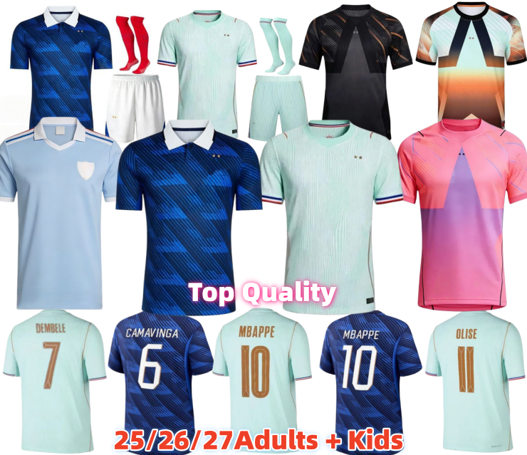 Francee jersey world cup 2026 French Soccer Jerseys MBAPPE GIROUD DEMBELE EKITIKE Olise GRIEZMANN Kids Women retro Football tops Shirt maillot de foot