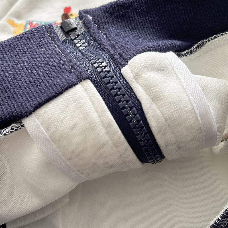 Boys Clothing Set New Spring Autumn Children's baby 2pcs Outfit Set Boys Girls Sporty Korean Style Cartoon Zipper Two Piece Clothing For Middle A - view 6