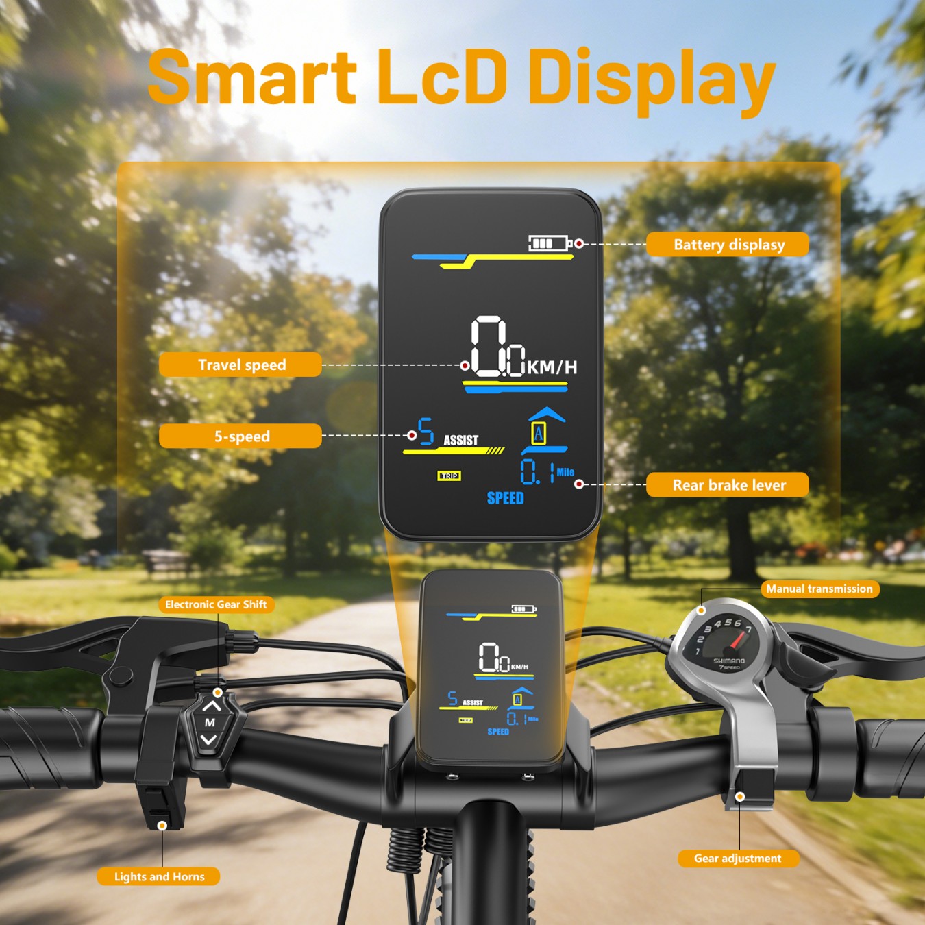LIZIFLY G73 26 Inch Electric Mountain Bike Off-road 250W Adults E-Bike 48V 13AH Commuter Bicycle 60km Long range 25kmh