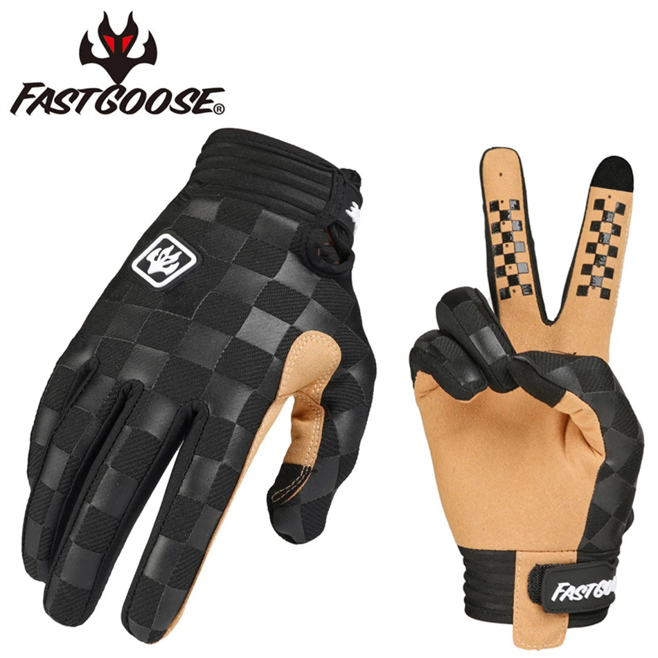 FASTGOOSE Retro Rider Motocross Racing Gloves Moto BMX ATV MTB Off Road Motorcycle Mountain Bike Cycling Competitio Glove 260421