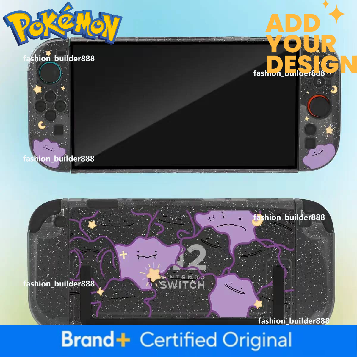 New Pokemon Switch 2 Split Protective Case Ditto Pikachu Pattern Cover For Ns2 Game Console Anti Scratch Gaming Accessories