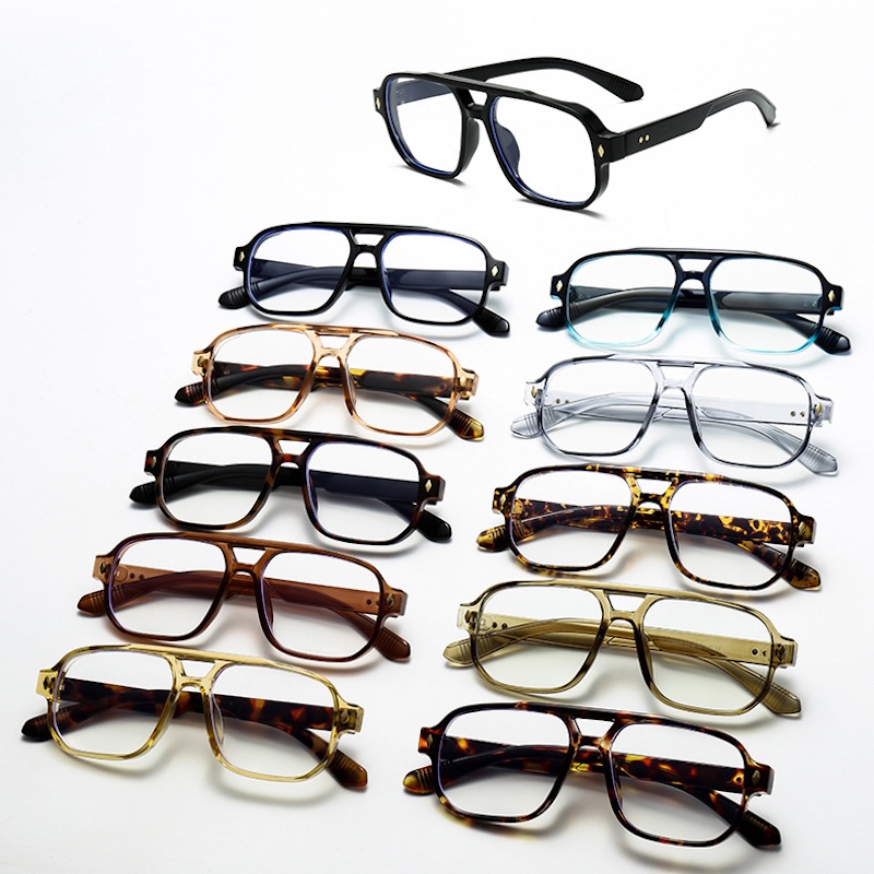 Vintage Pilot Sunglasses Women Men Modern Thick Frame Yellow Blue Lens Sun Glasses Summer Beach Party Travel Y2K Steampunk Futuristics UV Protection C