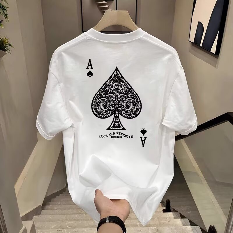 new Free shipping luxury Men's t shirt Lightweight for men comfortable round neck short sleeved printed loose T-shirt