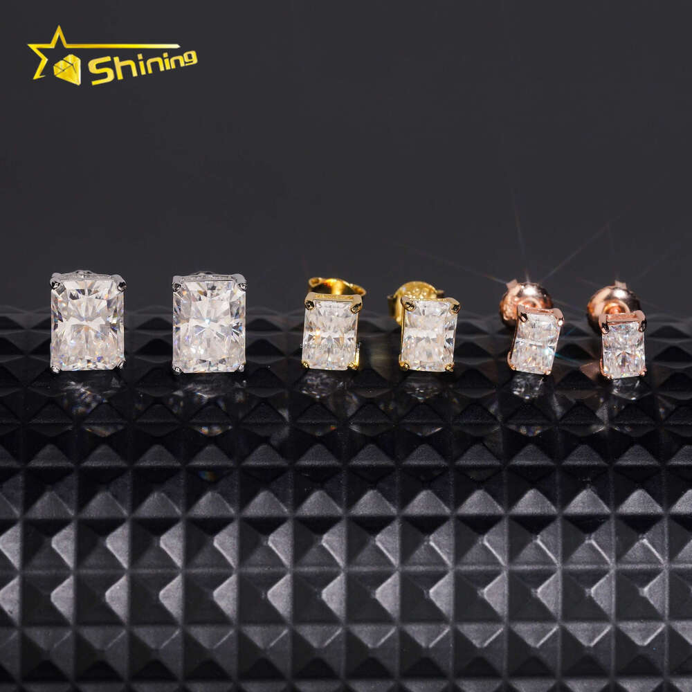 Water Drop Design Fashion Wholesale Price S925 Rhodium Plated GRA Certified Radiant Silica Ice 925 Silver Stud Earrings - view 6