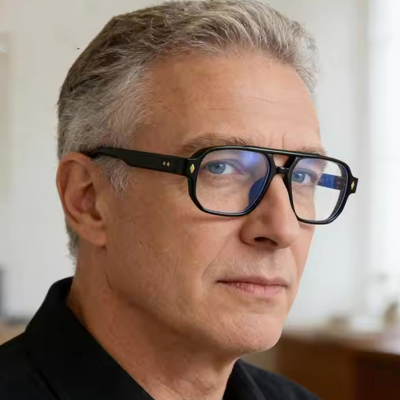 Vintage Pilot Sunglasses Women Men Modern Thick Frame Yellow Blue Lens Sun Glasses Summer Beach Party Travel Y2K Steampunk Futuristics UV Protection C