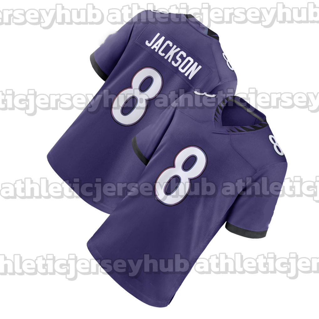 8 Lamar Jackson 2026 Football Jerseys Trey Hendrickson Zay Flowers Derrick Henry Malaki Starks Andrews Hamilton Roquan Smith Wiggins Green Lewis custo