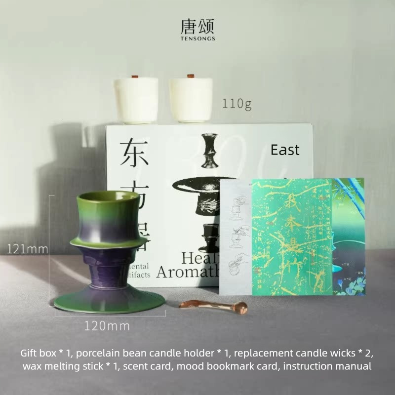 Tang Song - Partner Show Recommendation: The same style candle holder. I am a bamboo green, bamboo grass wood fragrance-scented candle for birthday gi