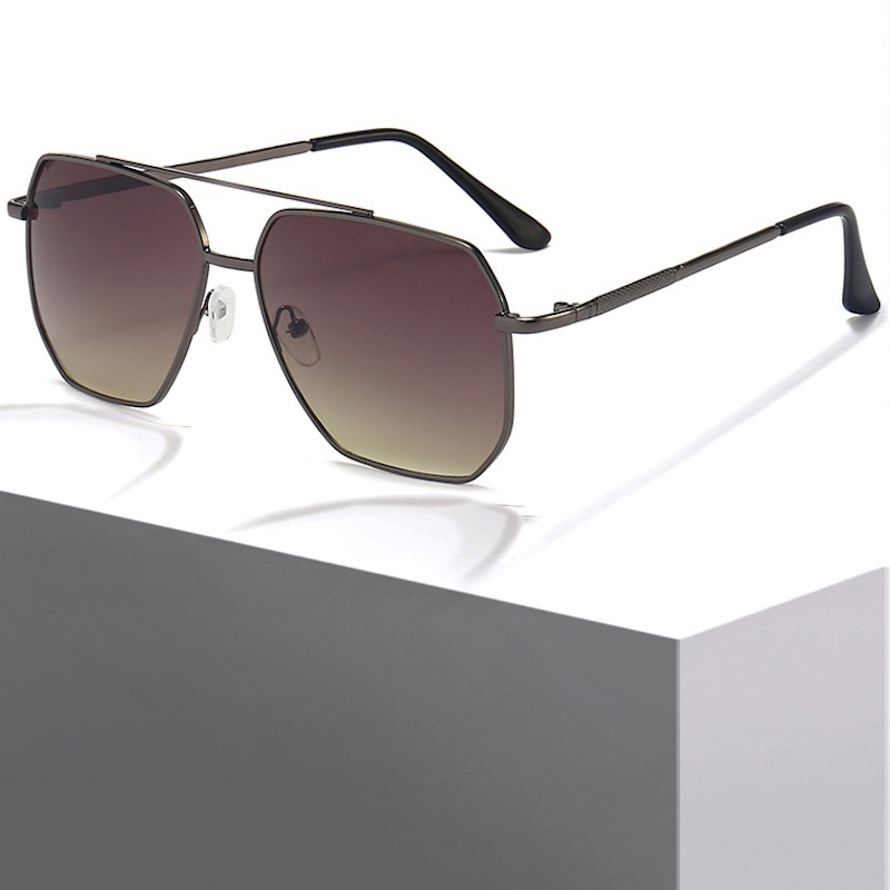 Pilot Sunglasses Men Classic Driving Sun Glasses Square Metal Frame Mirror Leisure Fishing Business Men Women Oversized Anti Glare UV400 CB Fashion Ac