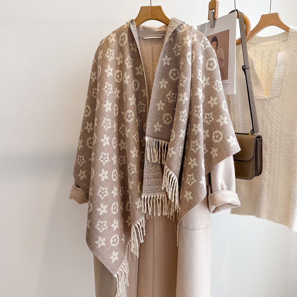 Designer Scarf Luxurious Women's Shawl - Double-sided Tassel Wool Scarf - Suitable For Autumn And Winter - Provides Outdoor Warmth - Fashionable 