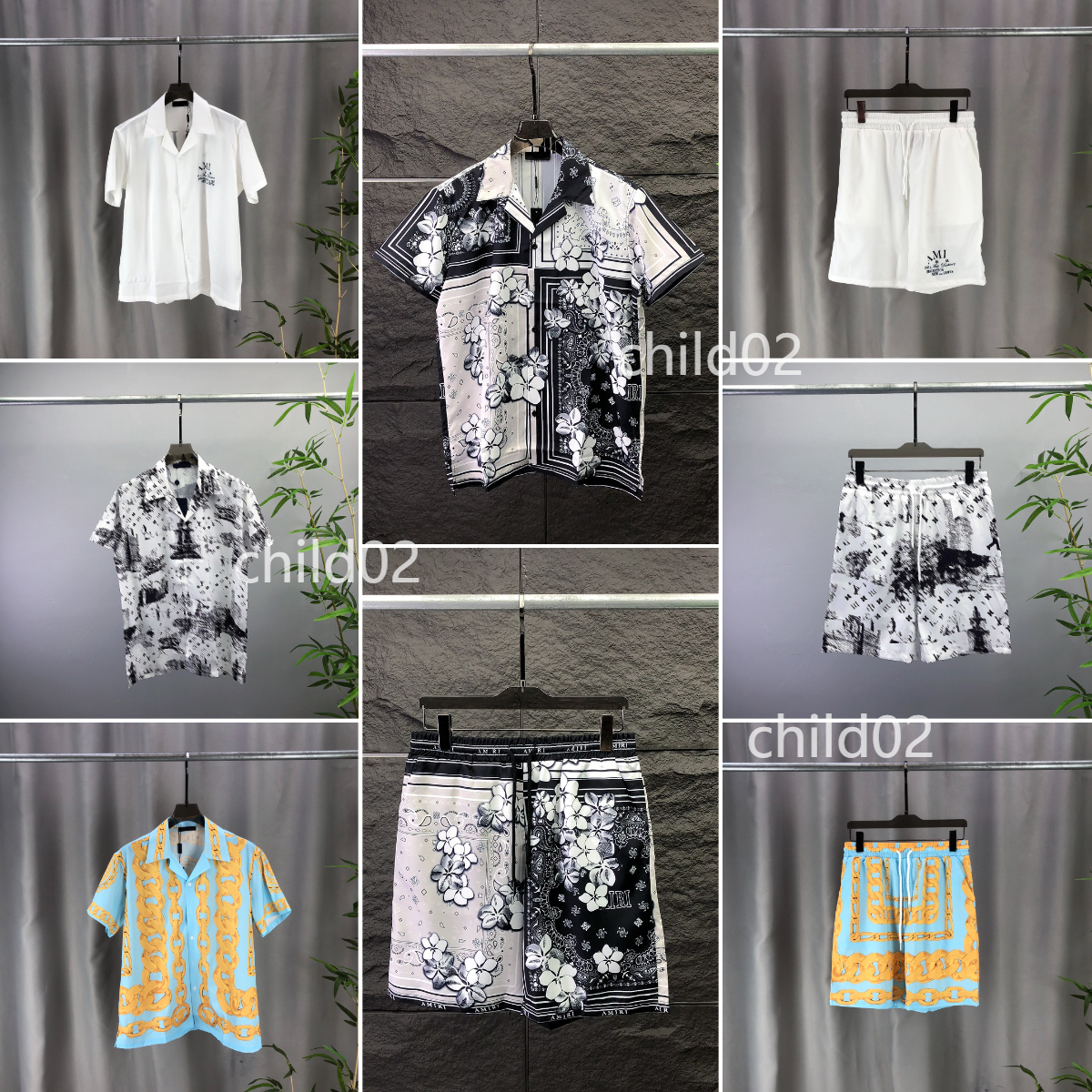 Men's designer shirt summer short sleeve casual button up shirt printed bowling shirt beach style breathable T-shirt clothing #200