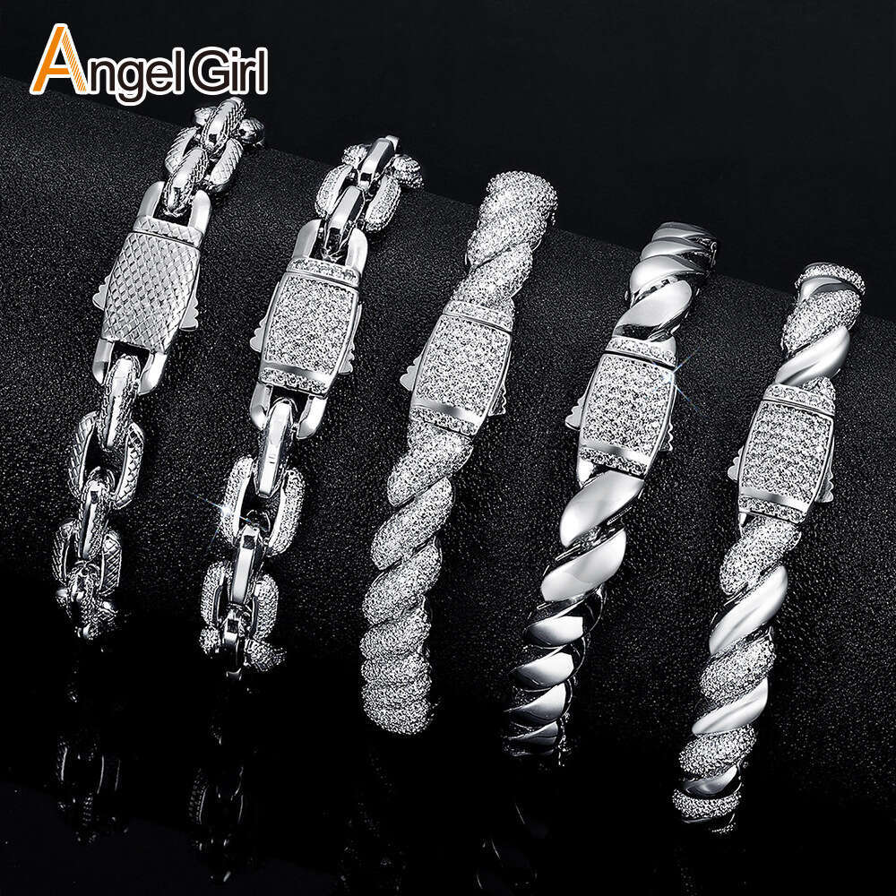 New copper inlaid zircon tennis 9mm Cuban bracelet heavy-duty design Amazon bestseller factory wholesale - view 3