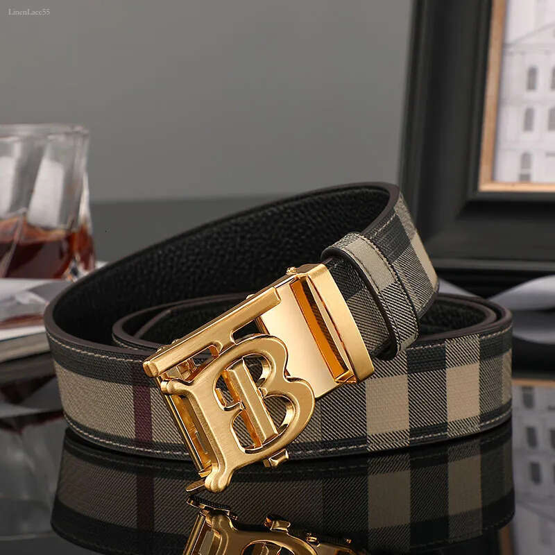 burburrybelt men belts luxury designer plaid burb designer belt genuine leather cowhide fashion classic business waistband deluxe gentle 110 130cm fce