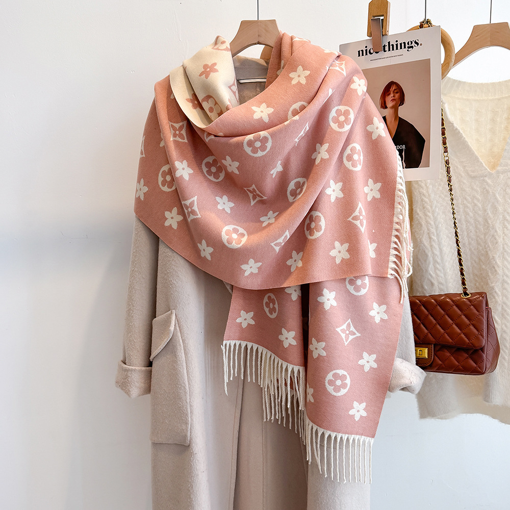 Designer Scarf - Women's Style - Synthetic Cashmere High-end Luxury Wrap - Dual-purpose Winter Warmth Collar Scarf - Fashionable And Versatile