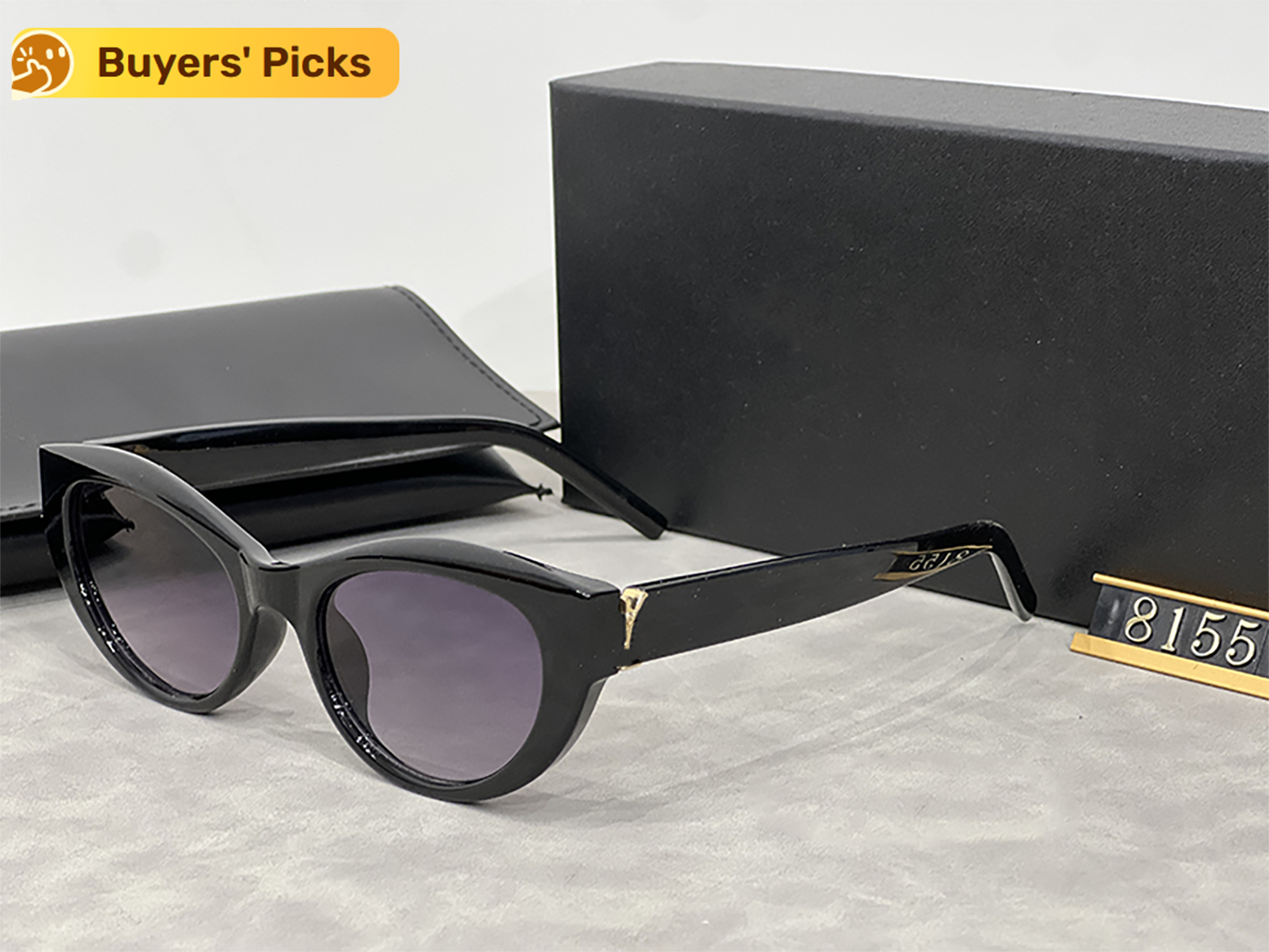 2026 Designer Vintage Cat Eye Frames Women's Sunglasses Classic Retro Style Small Frame Lightweight for Daily Use Branded Sunglasses 8155