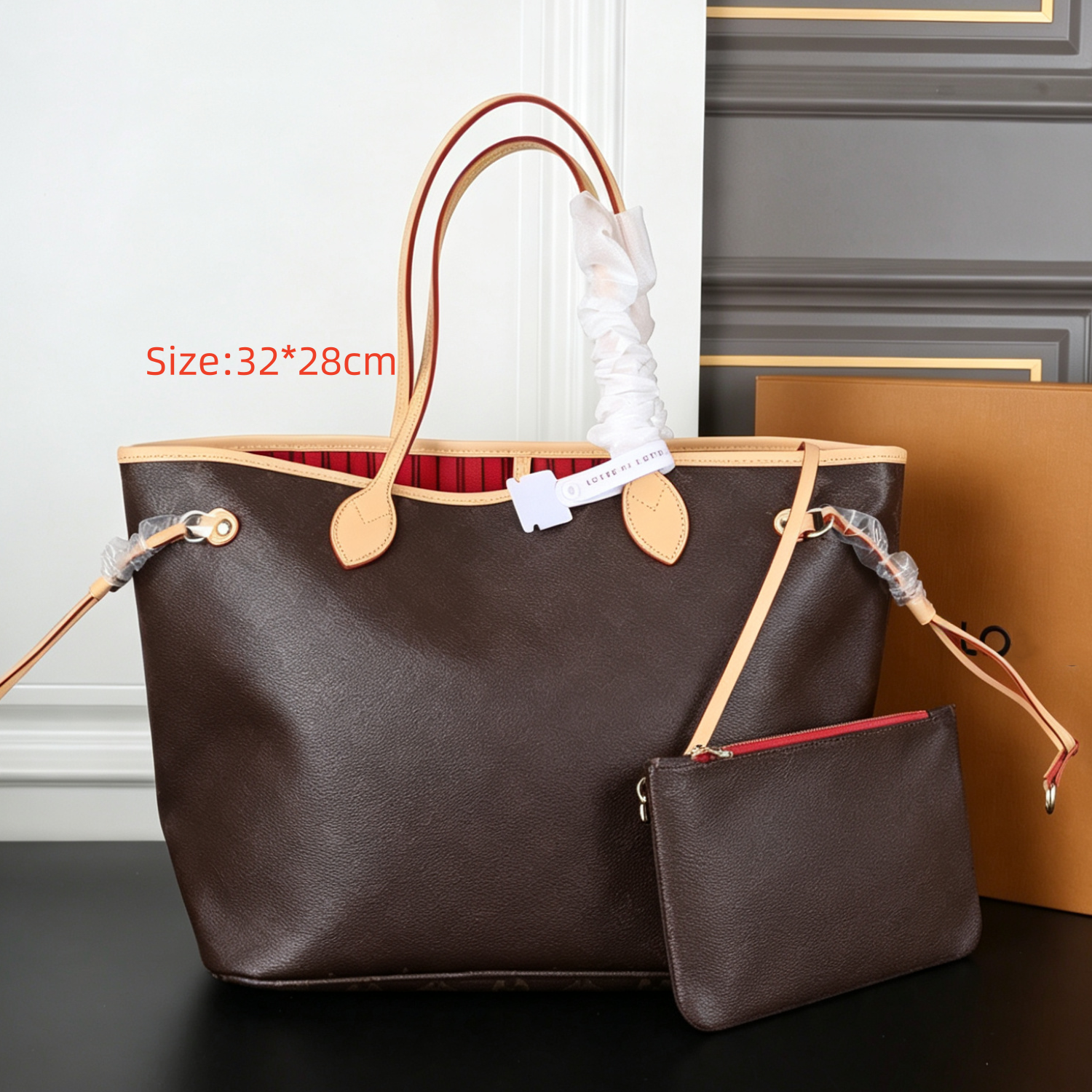 Handbag Designer Bag Tote Bag Premium Dedicated Fabric Paired With Cowhide Genuine Leather Timeless Style Classic Fashion Versatile Parallel Version Shoulder Bag