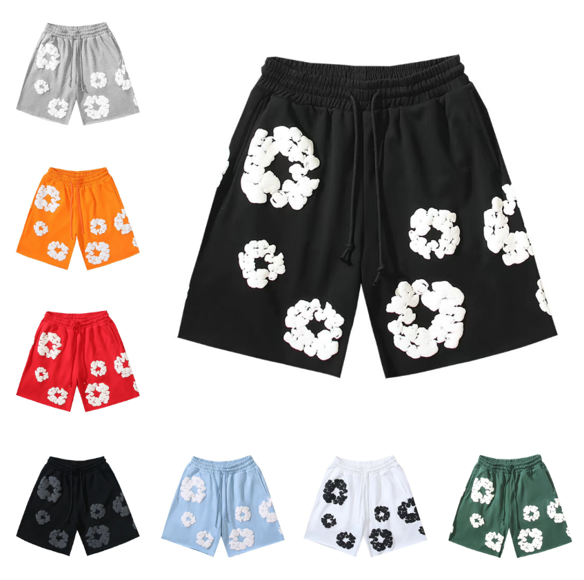 Denim Shorts Denimly Tearshortw Women Men Teads Short Pants Kapok Baggy Summer Holes High Quality Cargo Cotton Wreath T Shirts