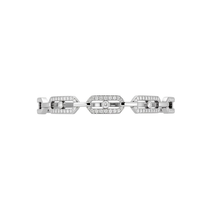 Korean-style ins-inspired zircon square hollow bracelet earring set, light luxury with a high-end feel, niche and exquisite versatile accessories - view 9