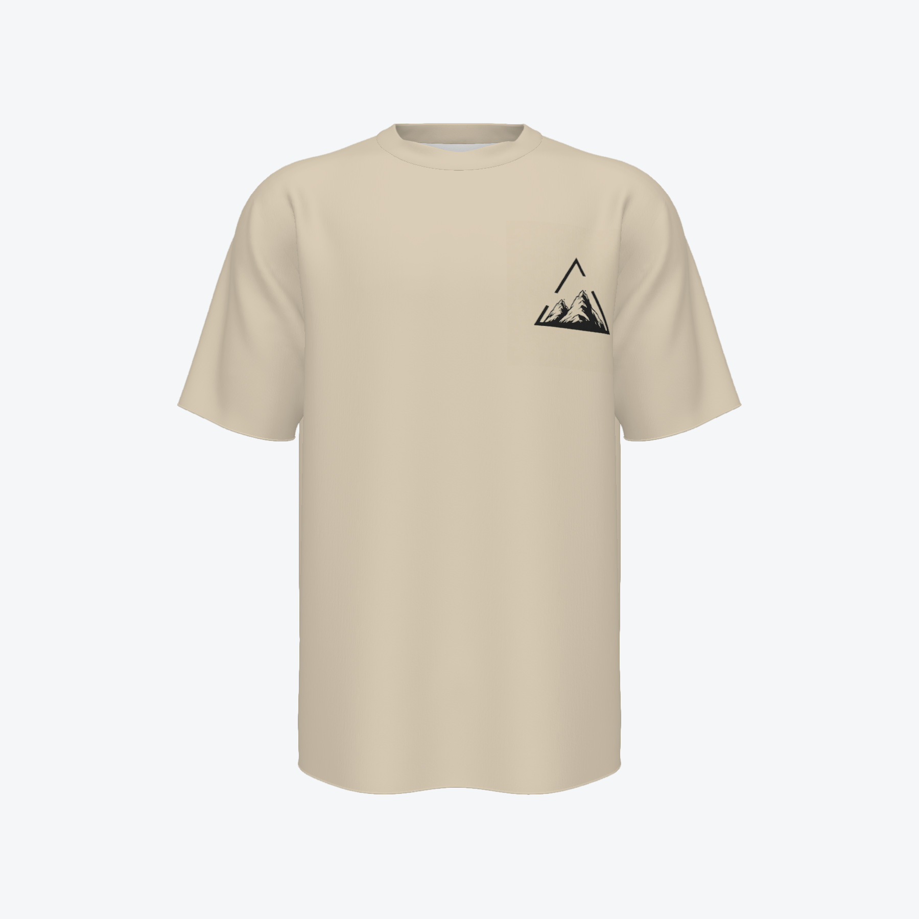 hot Free shipping luxury Men's t shirt Fashionable triangle printed graphic simple casual short sleeved t-shirt