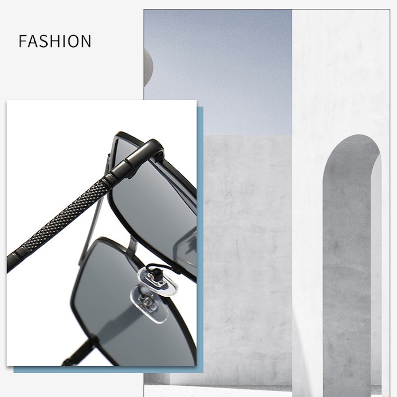 Pilot Polarized Sunglasses Men Metal Frame Oversized flattering round face Classic Driving anti glare lightweight square shades Fishing CB Fashion Ace