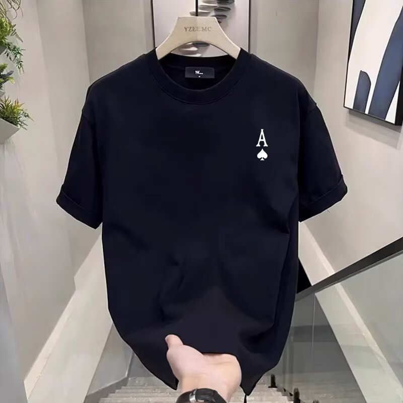 new Free shipping luxury Men's t shirt Lightweight for men comfortable round neck short sleeved printed loose T-shirt