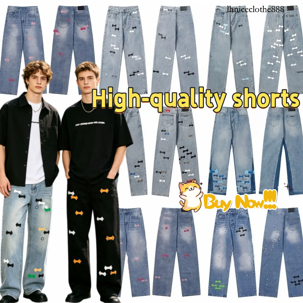 Jeans Designer Jeans For Mens Baggy Jeanss Men Jeans Jean Hip Hop High Street Motorcycle Cross Straight Loose Zipper Fly Outdoor Y2K Fashion Trouser