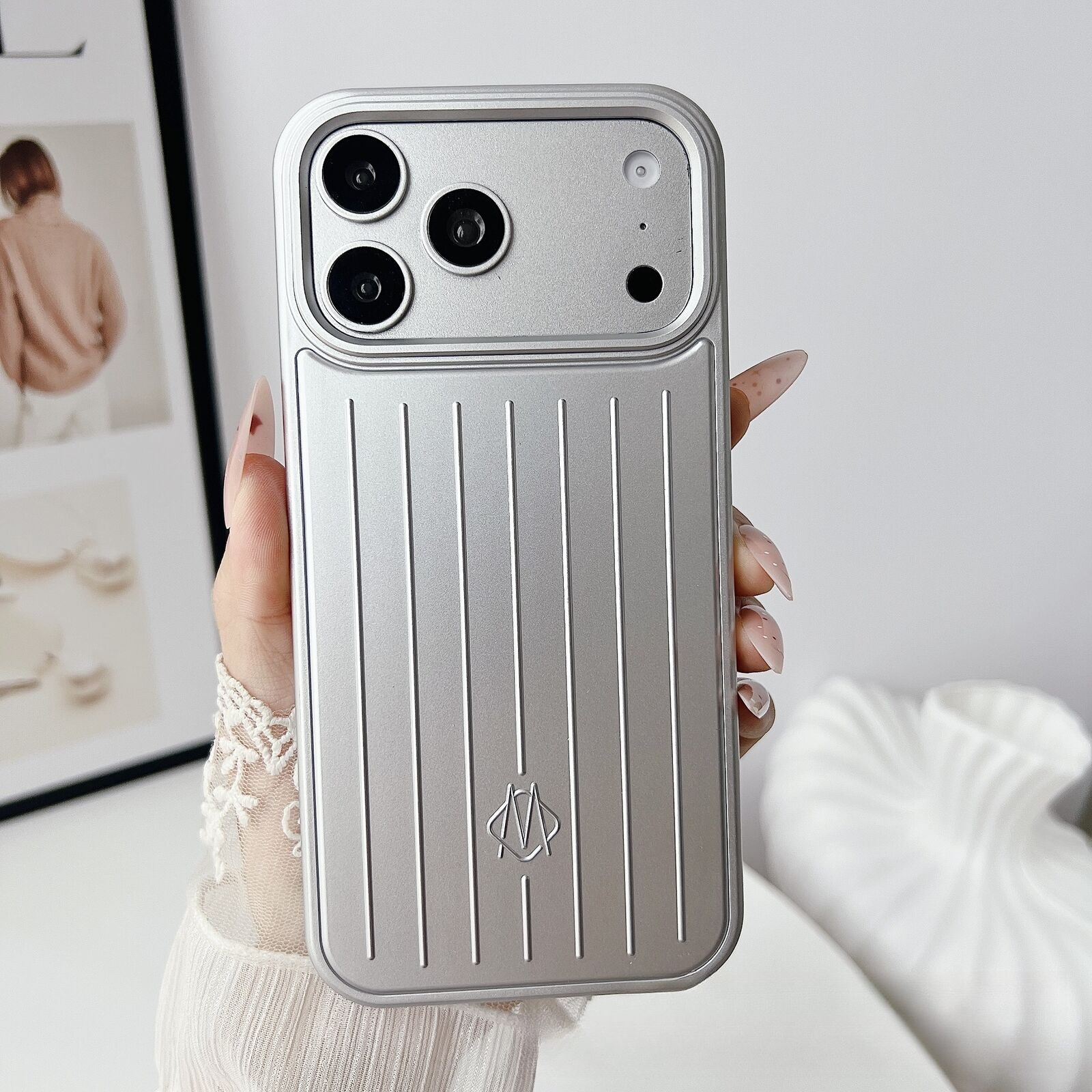 Phone Case Suitcase Designer For Iphone 17 Pro Max 16 Pro Max 15 14 13 17 14 Plus 15 Plus 16 Plus Weave Texture Back Cover Protective Funda