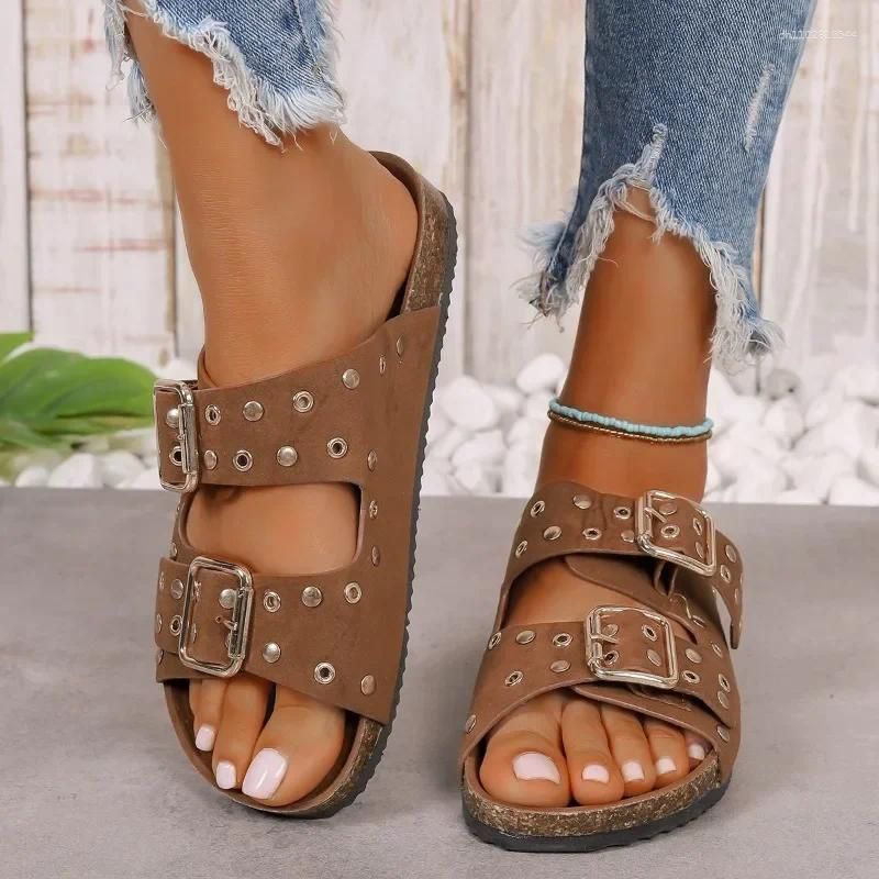 Designer flip-flops Summer Rivet Soft-soled Non-slip Sandals Ideal everyday Casual Beach wear