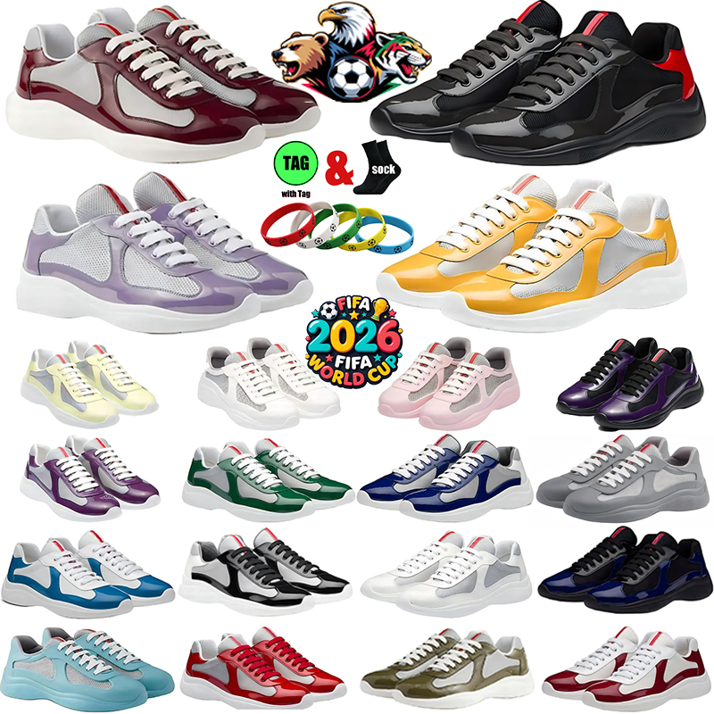 designer Casual shoes American cup luxury trainers americas patent leather sneaker men trainers outdoor sports sneaker Career Related Functions eur36-47