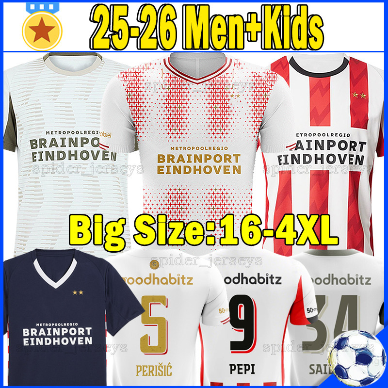 XXXL 4XL 25 26 Eindhovense Soccer Jerseys PSVS SAIBARI VAN BOMMEL BAJRAKTAREVIC TIL Men PEPI Retro 2000 1998 96 92 1987 Football Shirts PERISIC Goalke