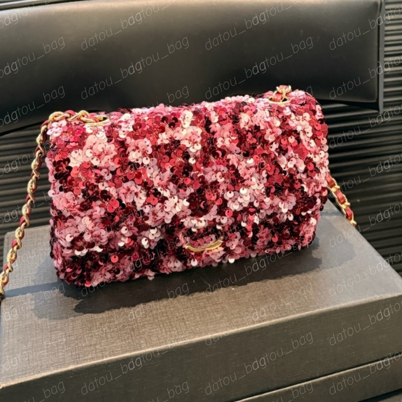 Designer Sequins Shoulder Bags Fashion Party Y2K Leather Womens Colorful Underarm Bag Cross Body Chain Luxury Laides Shoulder Bags