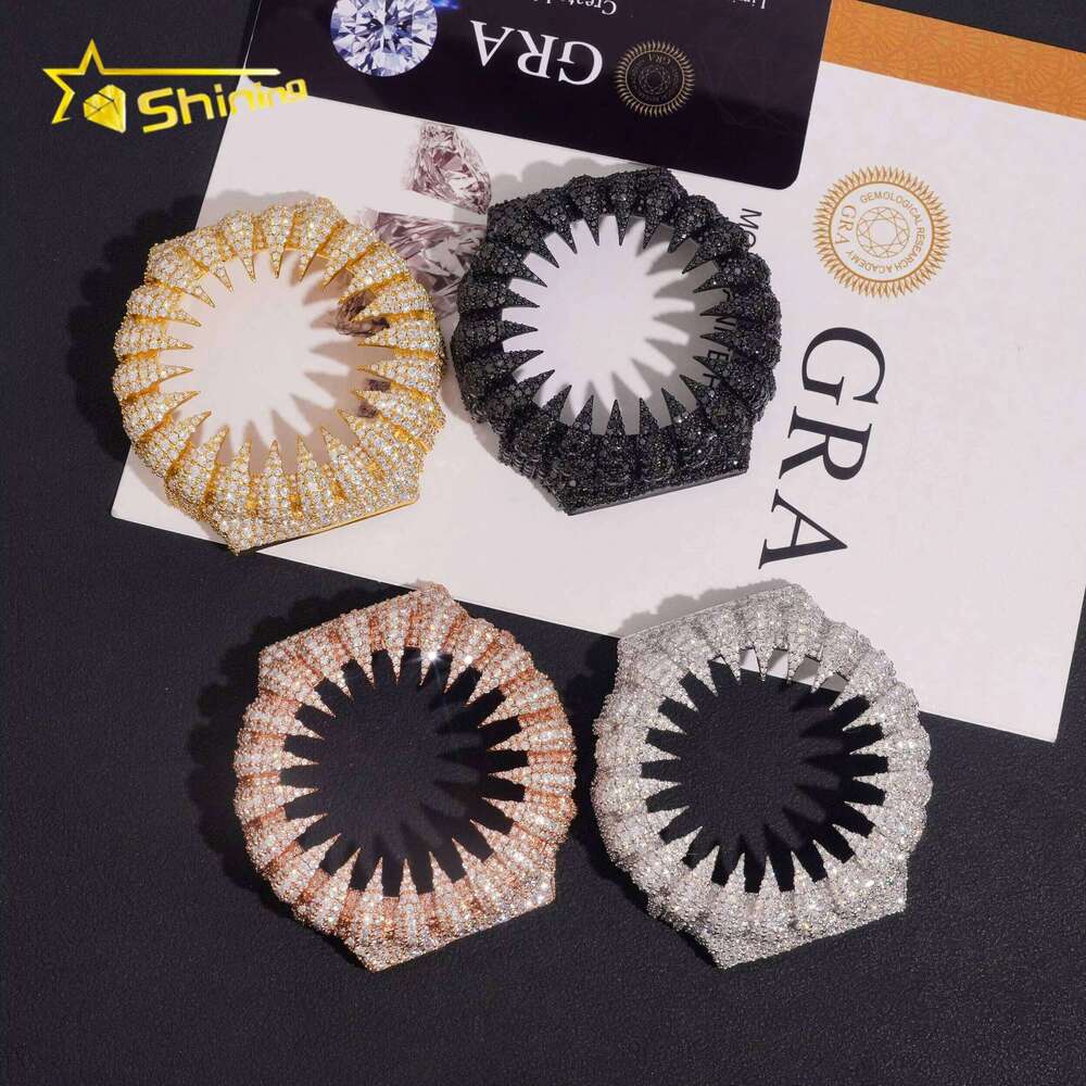 Hip-hop accessories bezel 925 sterling silver iced VVS moissanite thorn GA2100 watch case