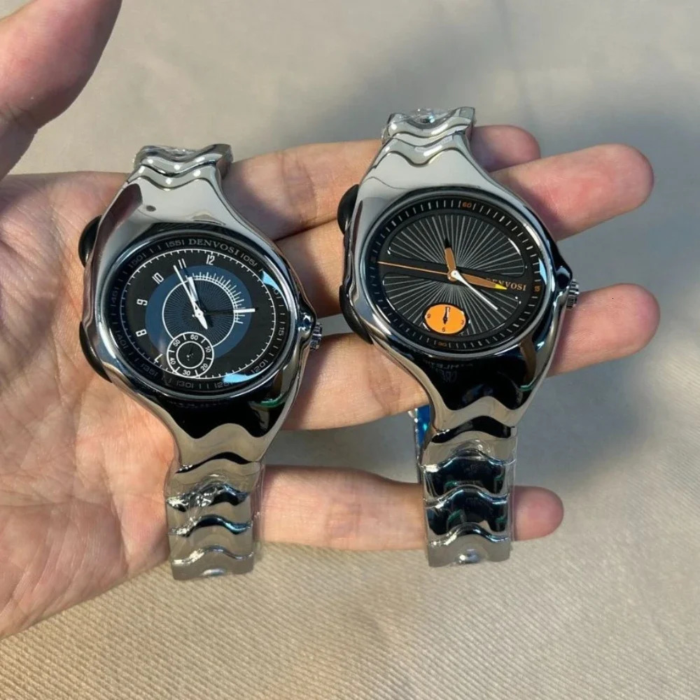 Personalize Twisted Case Oval Dial Quartz Watch Men Medieval Old Unique Dpecial Blade High Quality Creative Steel Men Clock 260422