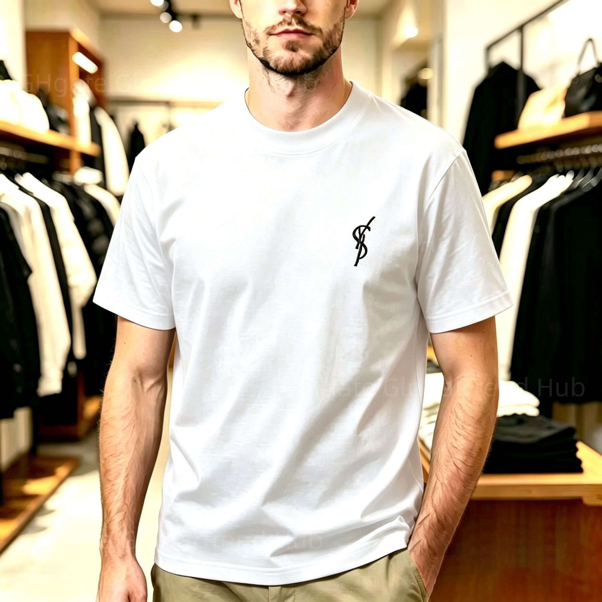 designer shirt t shirt embroidered short-sleeved top, a casual Parisian round-neck short-sleeved shirt for fashionable and relaxed style in summer