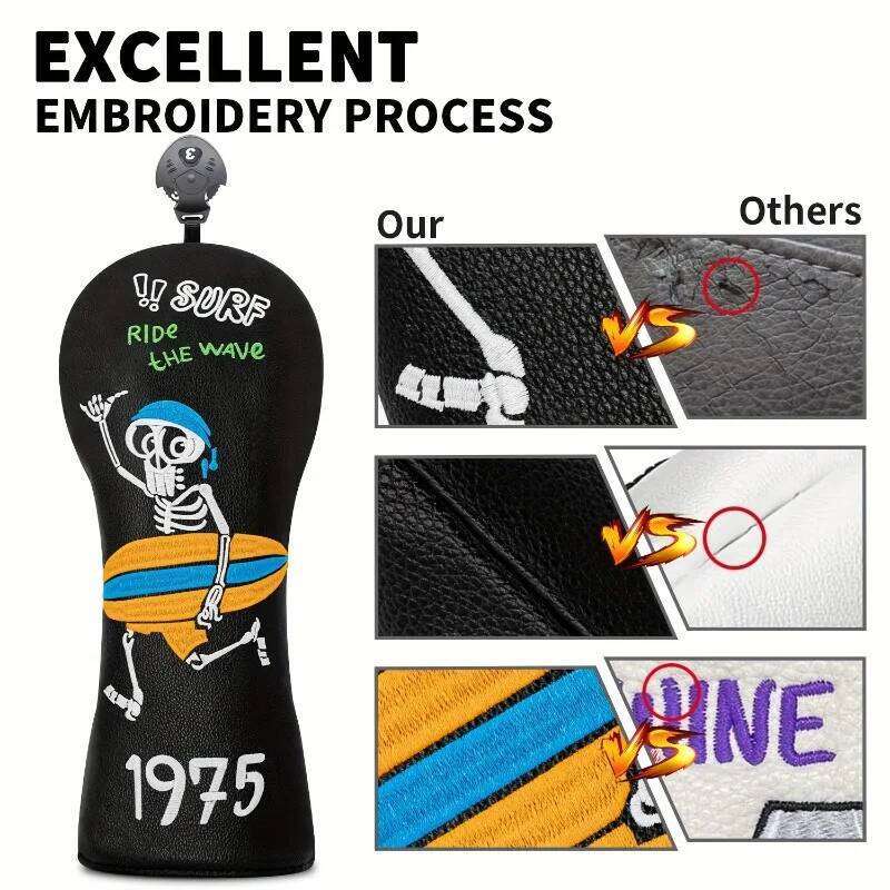 Surfing Skull Club Fashionable Cover, Golf Fairway Wood Cover - Driver/Fairway/ 26Y0423