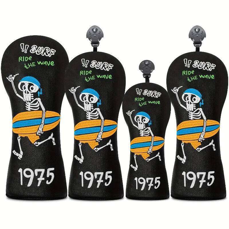 Surfing Skull Club Fashionable Cover, Golf Fairway Wood Cover - Driver/Fairway/ 26Y0423