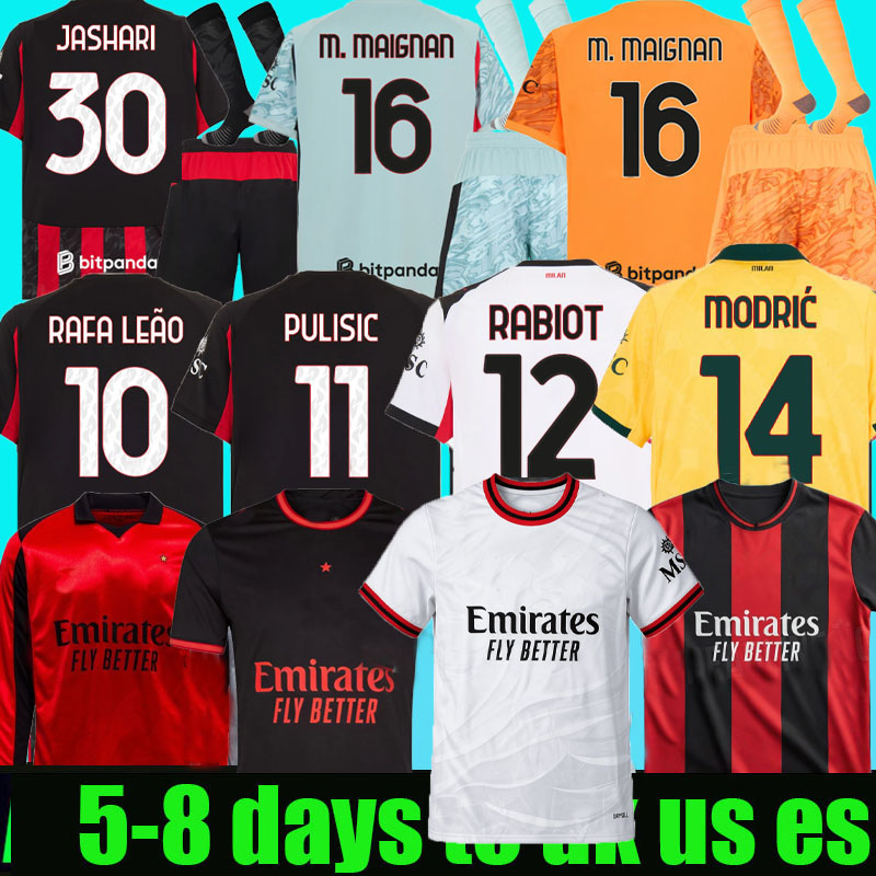 25 26 27 Maglia Modric MILANS Soccer Jerseys Fourth NKUNKU JASHARI Estupinan RICCI 2025 2026 PULISIC ROMAGNOLI RAFA LEAO AC Football shirts uniform Gimenez