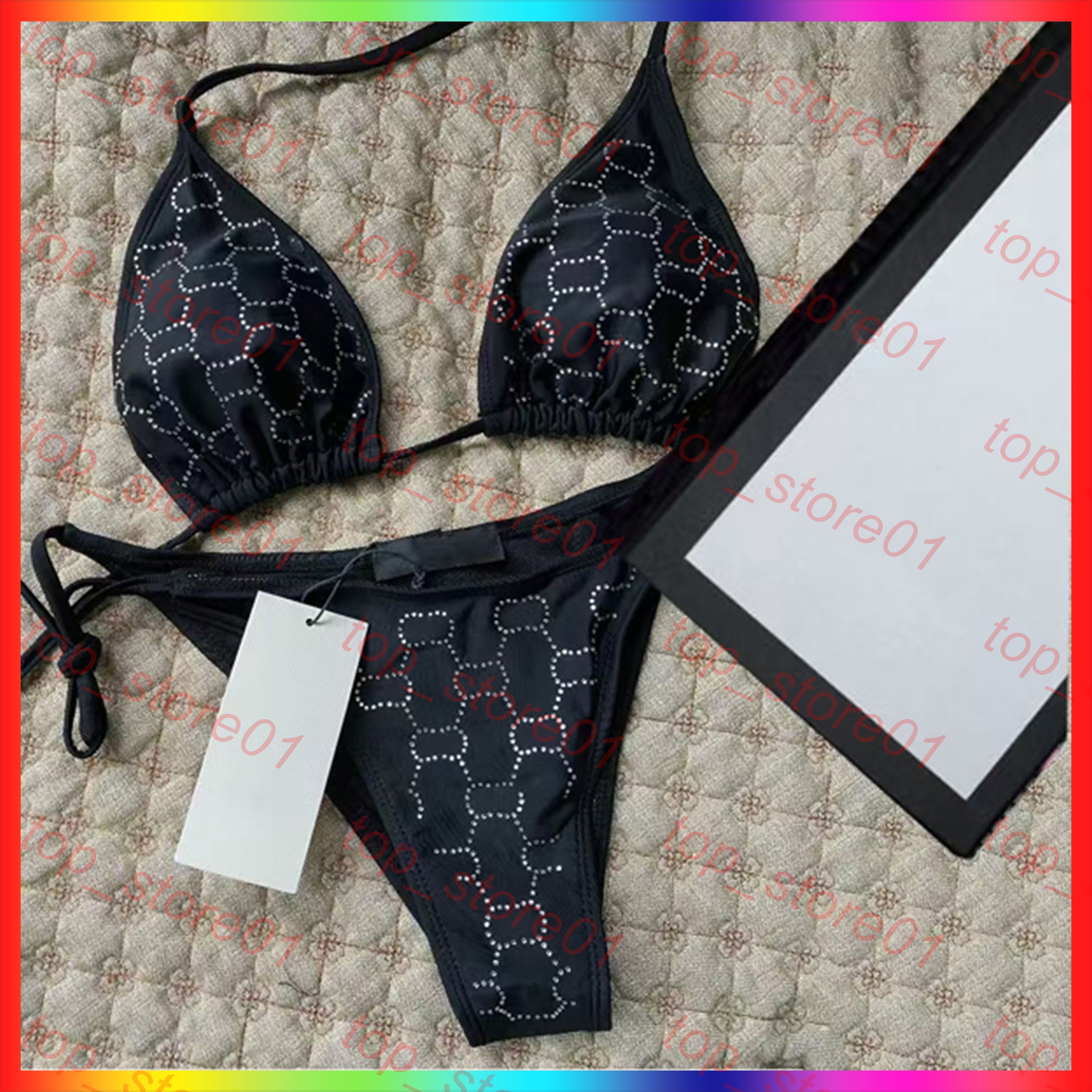 Fashion Womens Swimwear Sexy Girls Bathing Suit Summer Swimsuit Beach fashion Bikinis Set Letter Pattern Women suspenders sexy bikinis Bodysuit Swim Clothing