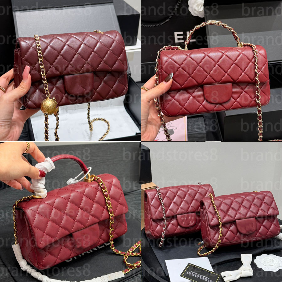 designer bag handle bag chain strap handbag plaid purses double letter solid buckle sheepskin caviar pattern womens luxury evening bags