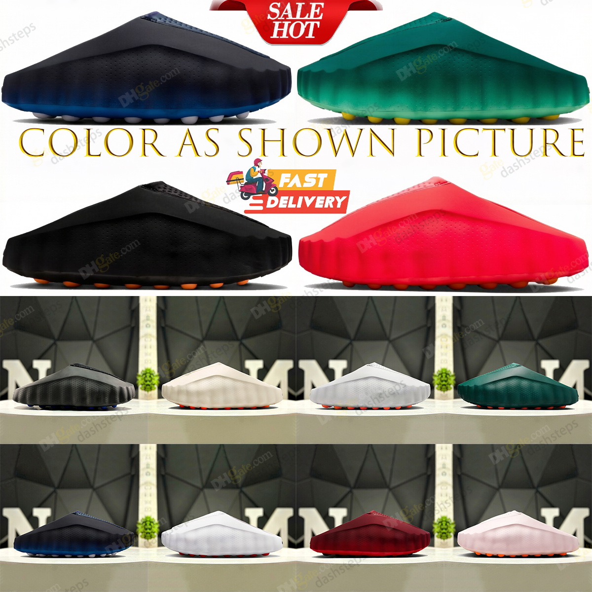 Designer Mind 001 Slide Slides Mind 001 Slippers Black Light Bone Solar Red Light Smoke Grey Black Blue Fashion Summer Slide Beach Casual Shoes Women Men Size 36-47