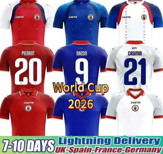 haiti world cup jersey football shirt BELLEGARDE PIERROT LOUICIUS NAZON Maillot de football soccer jersey Men football top 2026