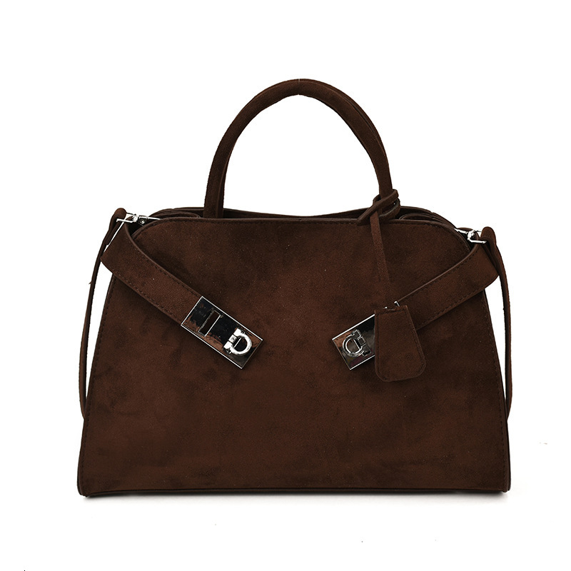 Suede Tote for Women 2026 New Trendy Fashion Large Capacity Shoulder Bag Textured Versatile Motorcycle Handbag