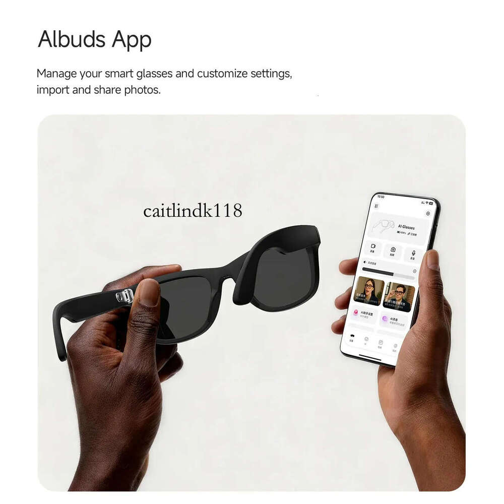 Smart MT5 Ultra 8MP HD Camera Video Recording Voice Call With Charging Case Intelligent AI Translation Glasses