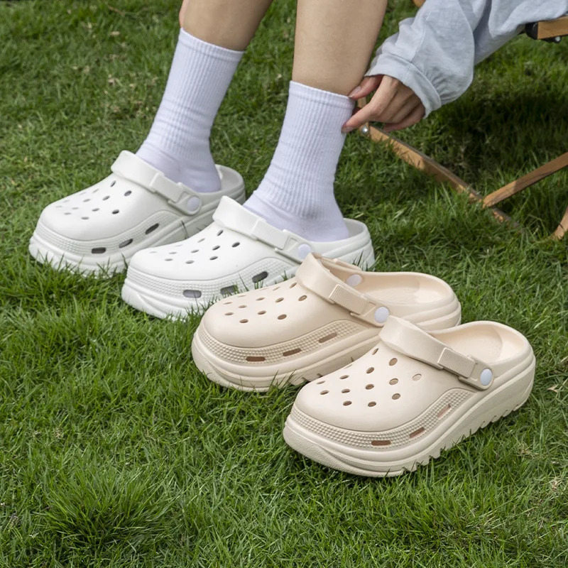 Women Home Slippers Garden Clogs Shoes Mens Sandals Flip Flops Summer Outdoor Couple Beach Slipper Closed Toe Non Slip Sandals 260421