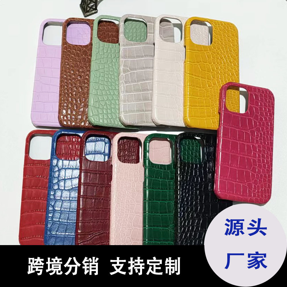 European and American Style Luxury Crocodile Pattern Apple 15/16/17 Phone 16 Internet Celebrity 17 Pro Half Cover XR Hard Case