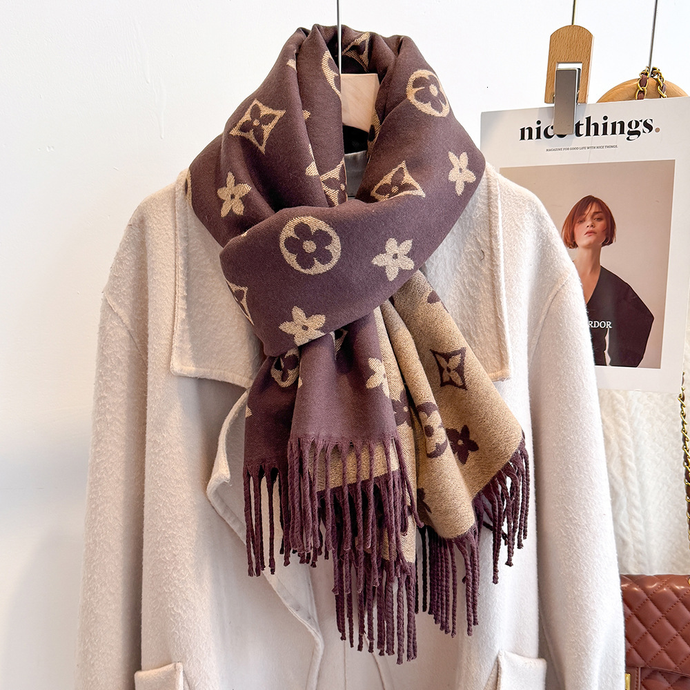 Designer Scarf - Women's Style - Synthetic Cashmere High-end Luxury Wrap - Dual-purpose Winter Warmth Collar Scarf - Fashionable And Versatile