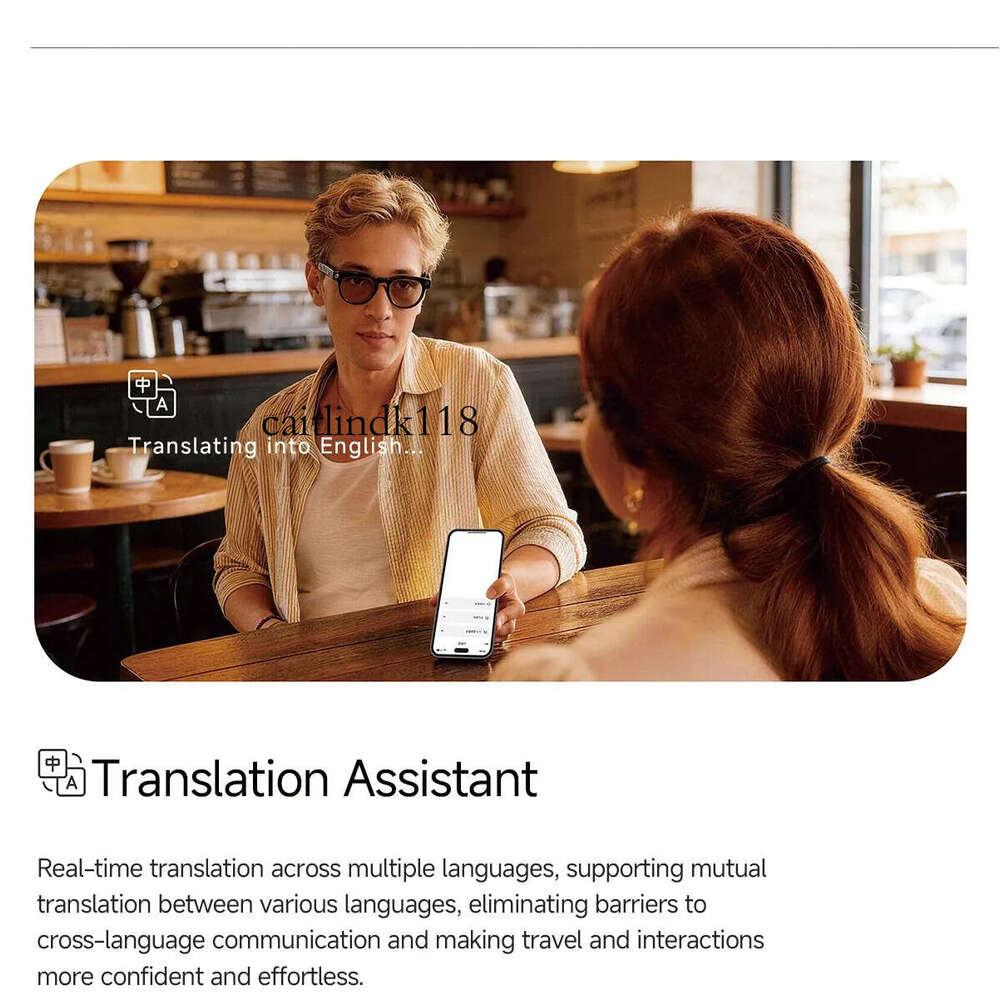 Smart MT5 Ultra 8MP HD Camera Video Recording Voice Call With Charging Case Intelligent AI Translation Glasses