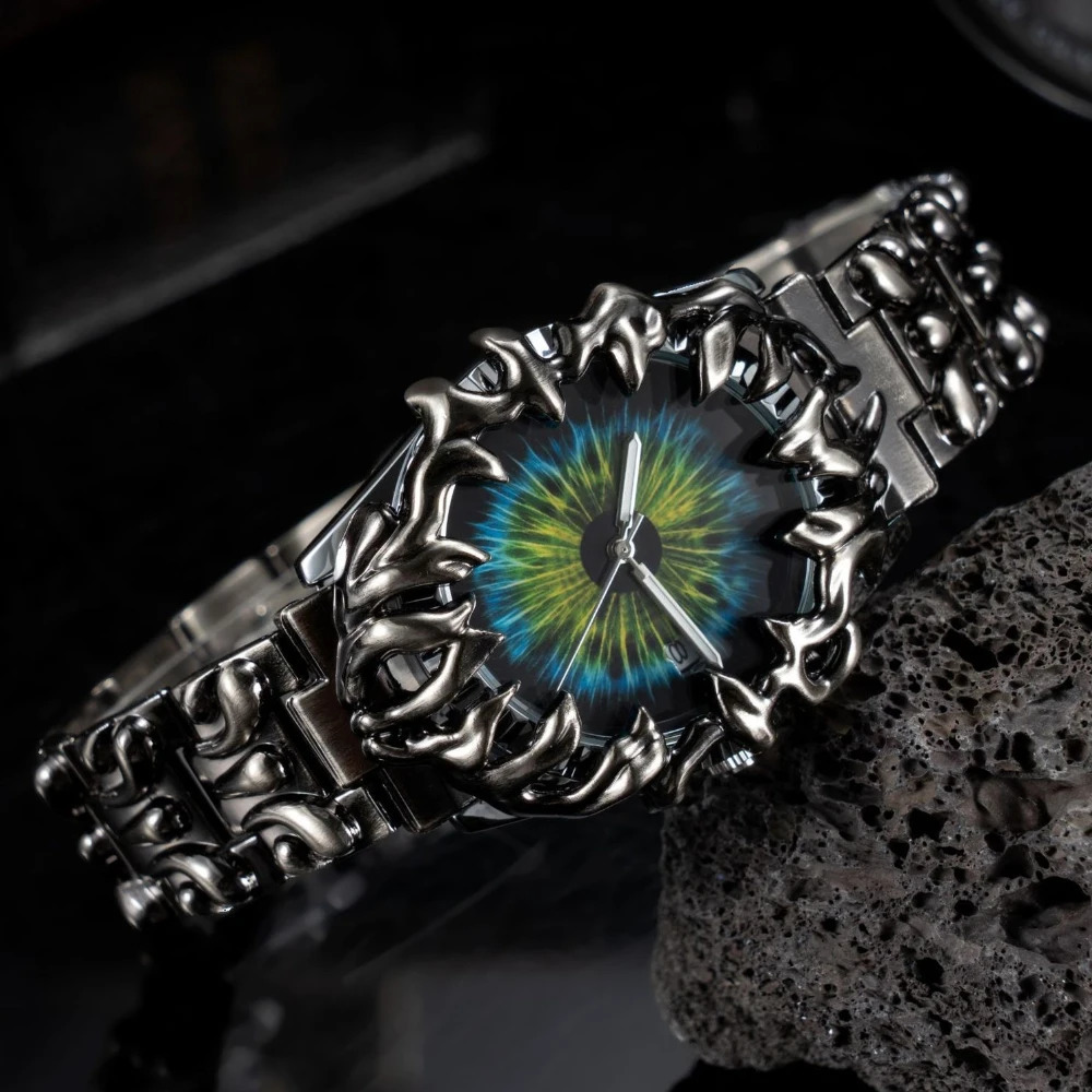 Blue Green Devil Eye Claw Quartz Watch Men Antique Alabaster Industries Y2K Personalize Special High Quality Unique Clock 260422