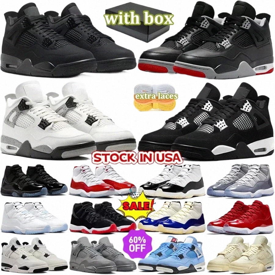 4 4s Basketball Shoes White Cement OG Black Cat 2025 Retro Bred Military Blue Thunder Olive Laker Purple Navy Metallic Cave Stone Rare White Lettering M14L#