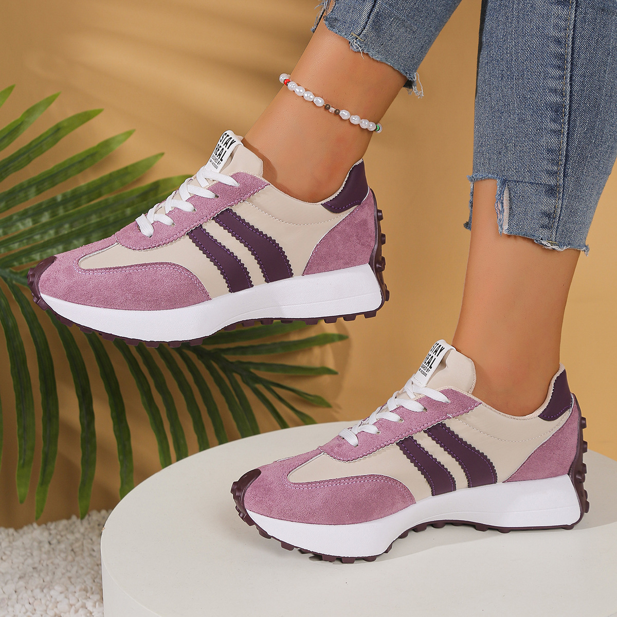 Plus Size Slim Waist Dad Spring Summer New Trendy Thick Sole Student Casual Sports Forrest Gump Shoes For Women