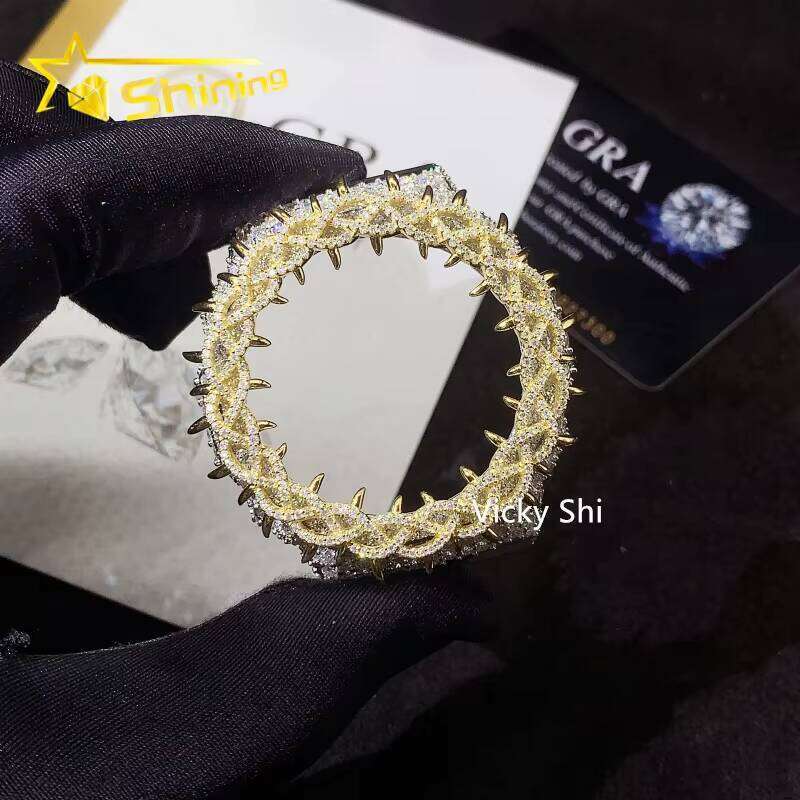 Hip-hop jewelry iced-out case accessories 925 sterling silver Buss Down moissanite watch bezel